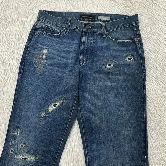 Aeropostale skinny distressed denim jeans size 34 - Picture 3 of 11
